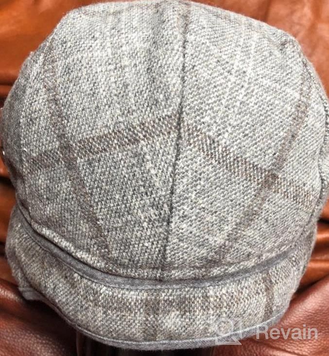 img 1 attached to Men'S Winter Wool Blend Irish Ivy Flat Newsboy Cap With Ear Flaps, 56-60CM review by Quvarious Morrow
