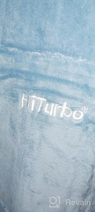 img 1 attached to Stay Cozy And Dry With The Hiturbo Plush Changing Robe: Oversized Hooded Surf Poncho With Pocket And Fleece Towel For Aquatics And Home Use review by John Bones
