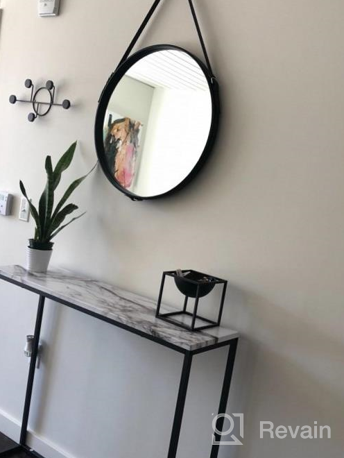 img 1 attached to Modern Faux Marble Console Table For Entryway, Living Room And Bedroom - Roomfitters 41'' MDF Marble Table With Black Metal Frame, Perfect As Dining Room Bar Or Display Table, Rectangular Design review by Nate Skinner