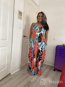 img 8 attached to Women'S Plus Size Summer Stripe Maxi Dress Sleeveless Floor Length Loose Fit With Pockets HannahZone