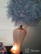 img 1 attached to Grey 11.8" Feather Lamp Shade For Ceiling Pendant Light, Table Lamp & Floor Lamp - Living Room, Bedroom Decor review by Kip Ruach