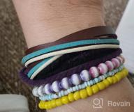 img 1 attached to Original Tribe Soft Leather Multicolour Ropes Women Leather Bracelet Women Wrap Cuff Bracelet SL2284 review by Manny Darawi
