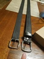 img 1 attached to 🎨 Artisan Handwoven Belt in Genuine Bridle Leather - Premium Extra Men's Accessories review by Patrick Biletnikoff