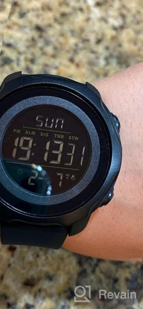 img 1 attached to Waterproof Digital Sports Watch For Men With Stopwatch, Alarm, And LED Backlight - Ideal For Military Use - CKE Brand review by Travis Petty