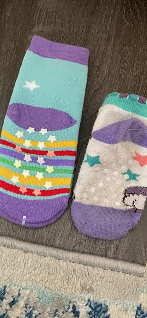 img 1 attached to Dosoni Kids Boys Girls Fuzzy Slipper Socks: Cute Animal Print Non-Skid Soft Warm Winter Socks review by Chris Jens