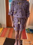 img 1 attached to Gorgeous Navy Multicolor Girls' Jumpsuits & Rompers with Printed Ruffles - Beautiful Clothing review by Brittany Ross