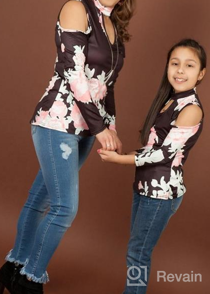 img 1 attached to Stylish Floral Shoulder Choker Kids Black Kids 6 7T Girls' Clothing: Shop Now! review by Sopheak Kupke