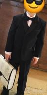 img 1 attached to 5 Piece Tuxedo Set for Boys - Complete with Formal Jacket, Pants, Shirt, Vest & Bow Tie - Classic Black review by Mariealphonse Seattle