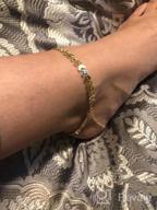 img 1 attached to Boho Chic: Fettero'S 14K Gold Plated Satellite Bead Chain Anklet For A Stylish Beach Look review by Kristen Vang