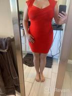 img 1 attached to Women'S Square Neck Bodycon Bandage Party Dress By Meilun review by April Boyce