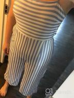 img 1 attached to Alelly Women'S Summer Striped Jumpsuits Tie Back Sleeveless Wide Long Pants Rompers With Open Back review by Jane Burns