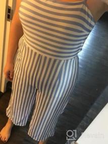 img 5 attached to Alelly Women'S Summer Striped Jumpsuits Tie Back Sleeveless Wide Long Pants Rompers With Open Back