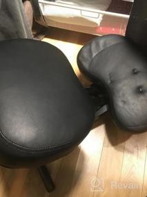 img 5 attached to SLEEKFORM Kneeling Chair - стул для домашнего офиса для поддержки осанки спины, удобные подушки, угловое сиденье с колесами Rolling Black