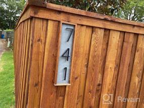 img 7 attached to Черный 5-дюймовый плавучий дом номер 1 (ОДИН) - Covanm Modern Home Address Sign
