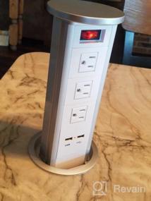 img 8 attached to Effortless Convenience: Automatic Pop-Up Power Socket With 3 US Plugs And 2 USB Ports For Any Space