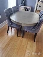 img 1 attached to Set Of 4 Velvet Upholstered Dining Chairs, Elegant Victoria Retro Accent Chairs With Tufted Cushion Back And Solid Wood Legs For Living Room/Kitchen - Light Gray (No Ring) review by Jen Smith