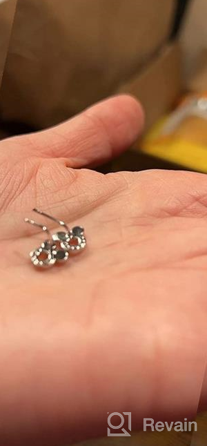 img 1 attached to 👂 Sterling Silver Zirconia Earrings: Hypoallergenic Jewelry for Girls with Sensitive Skin review by Melissa Shoulders