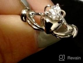 img 5 attached to Ирландское кольцо Кладдах - премиум обтянутая толстым слоем 925 серебра обручальное кольцо.