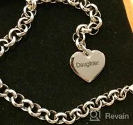 img 1 attached to SANNYRA Mother-Daughter Stainless Steel Heart Charm Bracelets: Thoughtful Birthday Gifts for Women review by Regina Contreras