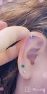 img 1 attached to Stylish 12 Pairs CZ Ear Stud Mixed Colors Set: Stainless Steel Barbell Studs & Helix Tragus Piercing Earrings review by Kelly Thompson