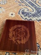 img 1 attached to Dragon-Patterned Hexagonal Walnut Dice Box With Magnetic Lid For Convenient Storage Of 7-Die Polygonal D&D Dice - UDIXI Wooden DND Dice Set Box review by Ryan Rodriguez