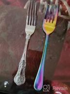 img 1 attached to Serve In Color With Rainbow 10-Piece Stainless Steel Flatware Set - Includes Essential Utensils For Any Meal review by Chad Aguirre