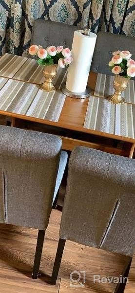 img 1 attached to NOBPEINT Fabric Dining Chairs With Solid Wood Legs Set Of 4, Gray review by Charles Butler
