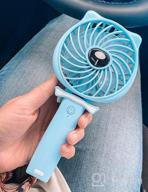 img 1 attached to Stay Cool On-The-Go: TriPole Mini Handheld Fan With USB Rechargeable Battery, Adjustable Speeds, And Foldable Design review by Joseph Hernandez