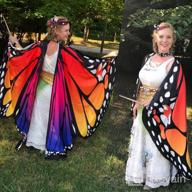 img 1 attached to Get Christmas-Ready With Our Soft Butterfly Wings Shawl Costume Accessory For Fairy Ladies And Nymph Pixies! review by Maria Aguillon