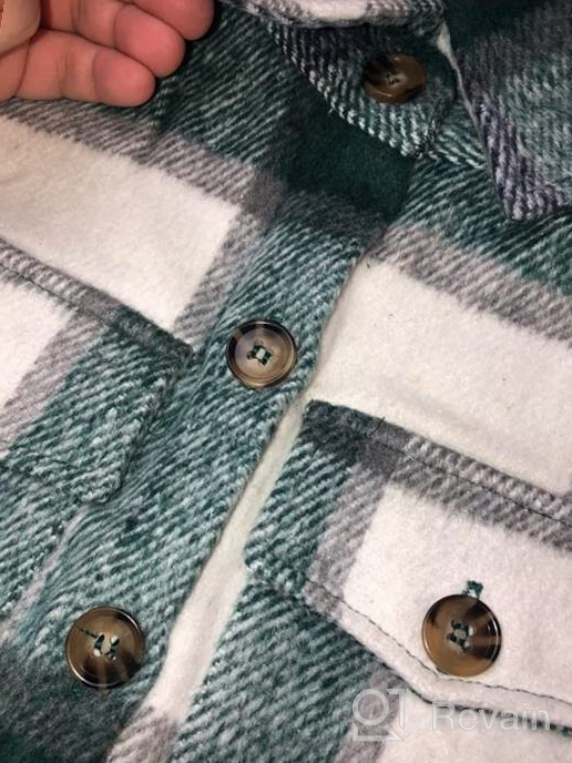 img 1 attached to 👶 Cozy Flannel Button Jacket for Boys - Toddler Sleeve Jacket in Tops, Tees & Shirts review by John Shitifano