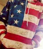 картинка 1 прикреплена к отзыву 4Th Of July Patriotic Pullover Hoodie Sweatshirt With USA American Flag Print - OQC Unisex Slim Fit от Jermaine Rhodes