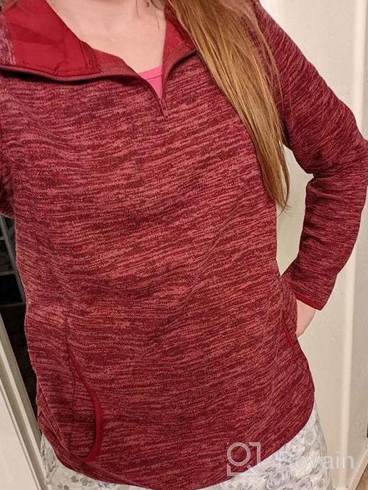 img 1 attached to Color Block Quarter Zip Sweatshirt Tunic With Pockets For Women - Casual And Cozy Top In S-XXL Sizes By AlvaQ review by Jason Ampongan