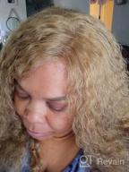 img 1 attached to BLY Light Brown Colored 10A Human Hair Blonde Wig Lace Front For Women 13X4 HD Transparent Pre Plucked Deep Wave Curly Glueless Wigs 180% Density #27 Color 30 Inch review by Danielle Jenkins