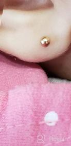img 7 attached to 👂 Ritastephens 14k Yellow Gold Ball Stud Earrings with Screw Backs - Available in 3-7mm Sizes