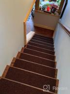 img 1 attached to Non-Slip Brown Carpet Stair Treads - 15-Pack Of 8"X30" Runners For Wooden Steps review by Michael Moulton