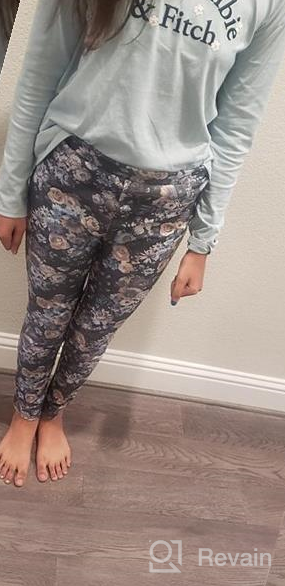 img 1 attached to 🌸 Stylish KIDPIK Girls Floral Trouser Leggings: Perfect Wardrobe Staple for Ages 4 and Up review by Annette Roybal