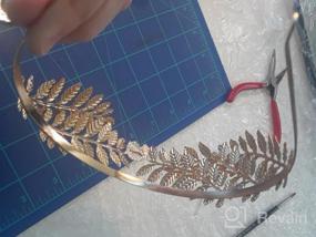 img 5 attached to Greek Goddess Gold Leaf Headband Crown For Weddings And Costumes - Rivertree Bridal Hair Accessory