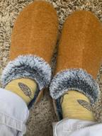 img 1 attached to Cozy Memory Foam Slippers For Women With Plush Faux Fur Lining, Indoor Outdoor Rubber Sole - Ultraideas Wool-Like Blend Micro Suede House Shoes review by Brittany Hamilton