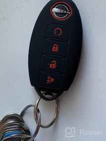 img 5 attached to Защитите свой дистанционный ключ Nissan с помощью двух силиконовых флип-чехлов для ключей: подходит для Altima, Maxima, Murano, Rogue, Sentra, Versa, Titan (2006-2019), 4-кнопочный дизайн