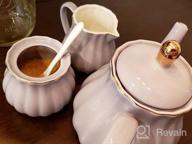 img 1 attached to Royal Ceramic Sugar Bowl With Spoon And Lid, 8 Ounces - Porcelain Salt Bowl And Sugar Holder For Coffee Bar Or Home Kitchen Decor (Jade) review by Tracy Knight