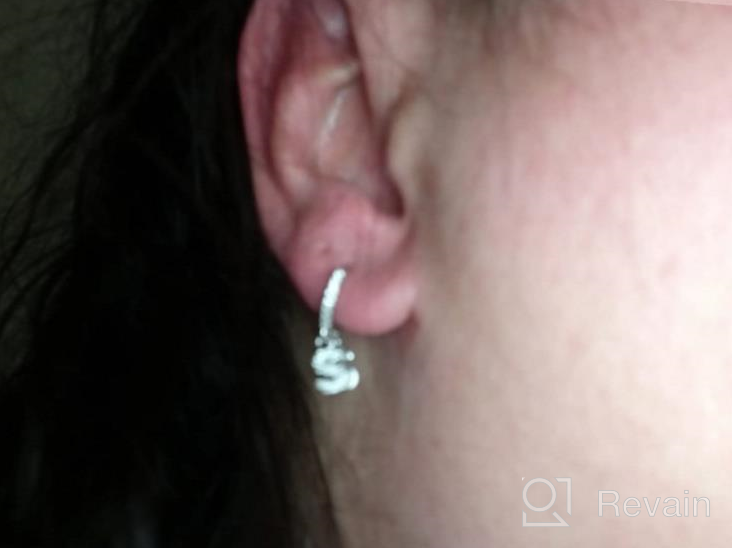 img 1 attached to 👧 Hypoallergenic Initial Girls' Jewelry: Jewlpire Sterling Earrings for Sensitive Ears review by Chris Benton