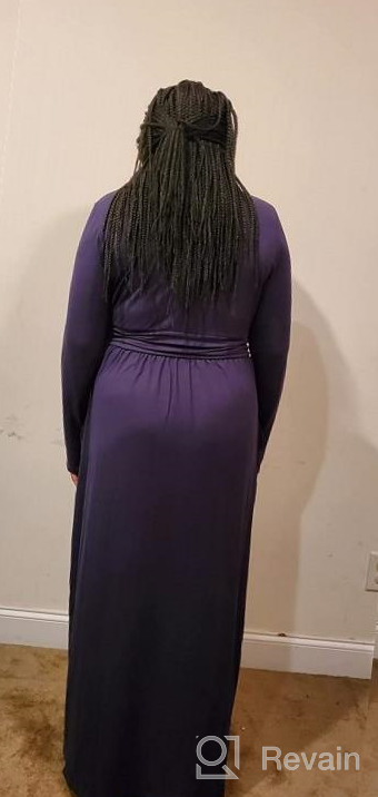 img 1 attached to Plus Size Long Sleeve Maxi Dress With Pockets - A Perfect Casual Party Dress For Women! review by Vanesa Williams