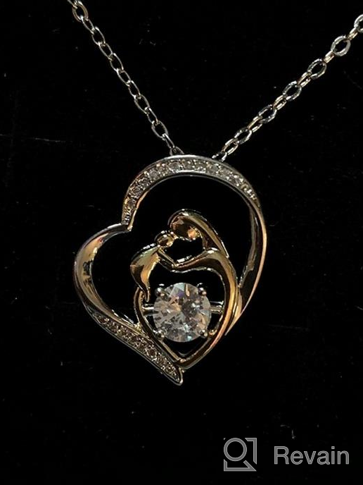 img 1 attached to 💝 XIANNVXI Mom Birthday Gifts Necklace from Daughter Son Love Heart CZ Silver Necklaces Mothers Day Jewelry for Women review by John Kahsar