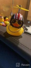 img 5 attached to Yellow Rubber Duck Car Ornament With Cool Sunglasses And Propeller Helmet - Dashboard Decoration By Wonuu (Yellow Snowflake - G)