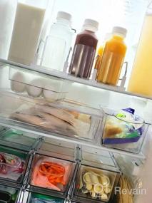 img 5 attached to Организуйте свой холодильник с помощью прозрачных штабелируемых контейнеров MineSign со съемными перегородками и ручками — большое решение для хранения из 3 упаковок для продуктов и продуктов питания