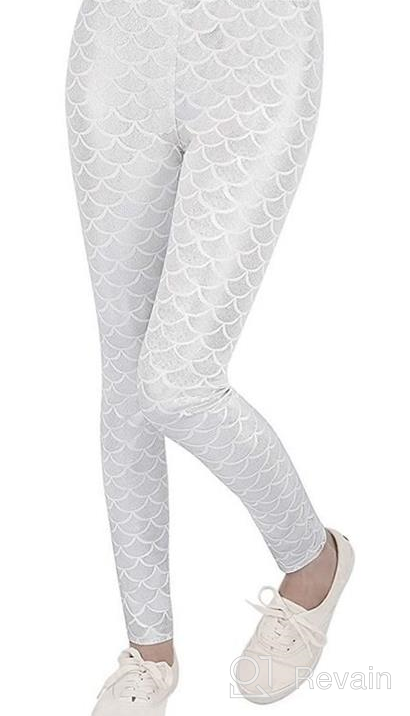 img 1 attached to Loxdonz Mermaid Stretch Leggings for Girls' Clothing review by Lauren Naomi