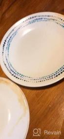 img 5 attached to Corelle Vitrelle 18-Piece Service For 6 Dinnerware Set, Triple Layer Glass And Chip Resistant, Lightweight Round Plates And Bowls Set, Ocean Blue
