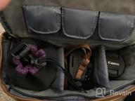 img 1 attached to Classic Camera Bag, Evecase Large Canvas Messenger SLR/DSLR Shoulder Case With Leather Trim, Tablet Compartment And Removable Insert For Mirrorless, Micro 4/3, Compact System, High Zoom Digital Camera review by Eduardo Purewal