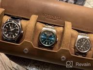 img 1 attached to Secure Your Watches With ROTHWELL'S 100% Real Leather Watch Roll Travel Case - Fits All Wrist & Smart Watches Up To 50Mm. review by Richard Kuntz