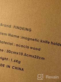 img 8 attached to Магнитный блок ножей из тикового дерева для кухонной стойки с тяжелым и сильным магнетизмом - подставка для посуды FindKing, 10,8 X 8 дюймов (ножи в комплект не входят)
